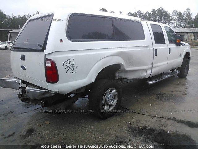 1FT8W3BT7CED23530 - 2012 FORD F350 SUPER DUTY WHITE photo 4