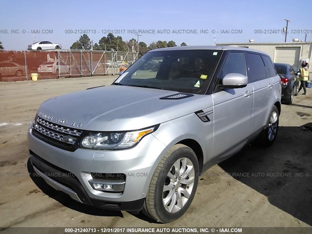 SALWR2WF3EA391288 - 2014 LAND ROVER RANGE ROVER SPORT HSE SILVER photo 2