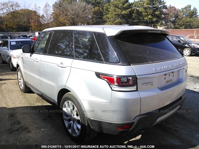 SALWR2WF3EA391288 - 2014 LAND ROVER RANGE ROVER SPORT HSE SILVER photo 3