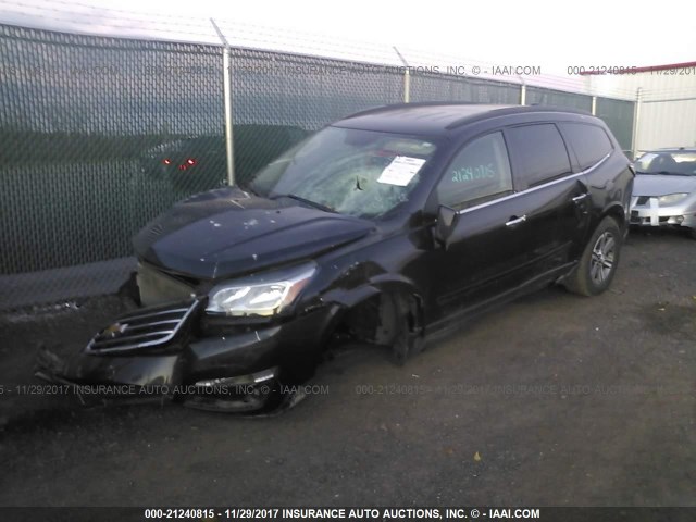 1GNKRHKD0GJ181142 - 2016 CHEVROLET TRAVERSE LT GRAY photo 2