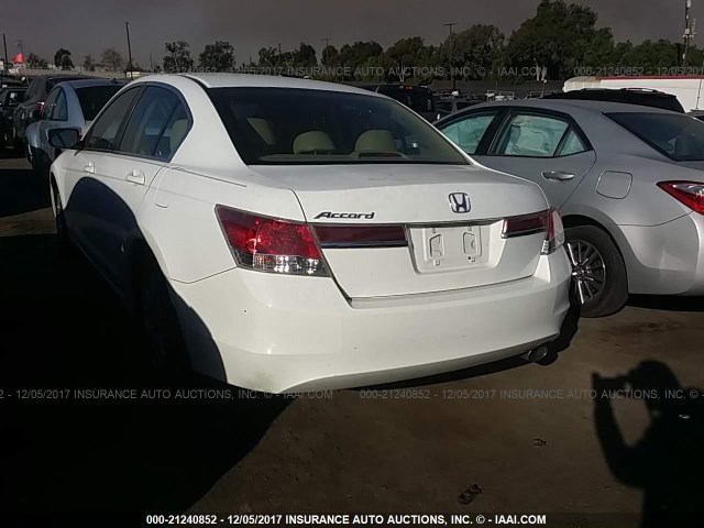 1HGCP2F65BA014748 - 2011 HONDA ACCORD SE WHITE photo 3