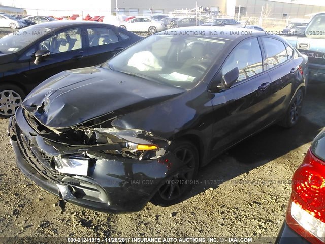 1C3CDFAA1FD391130 - 2015 DODGE DART SE BLACK photo 2