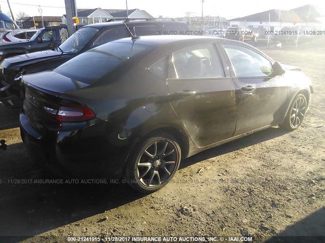 1C3CDFAA1FD391130 - 2015 DODGE DART SE BLACK photo 4