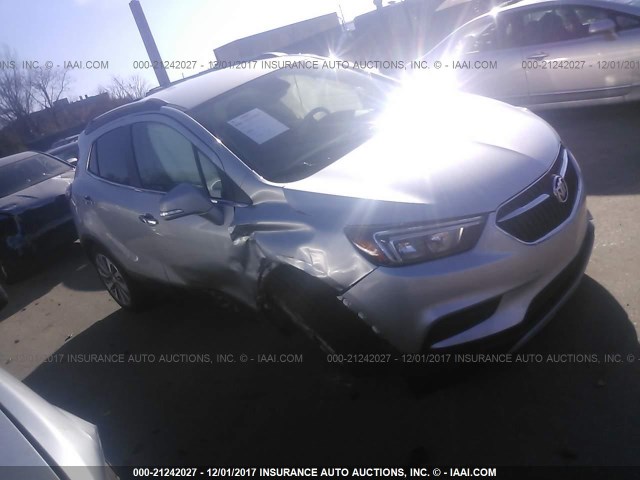 KL4CJASB6HB156116 - 2017 BUICK ENCORE PREFERRED SILVER photo 1