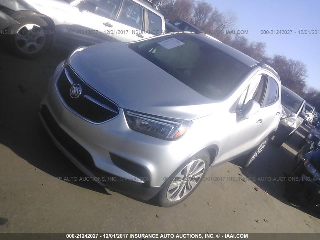 KL4CJASB6HB156116 - 2017 BUICK ENCORE PREFERRED SILVER photo 2