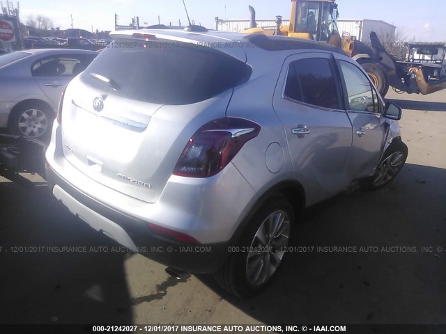 KL4CJASB6HB156116 - 2017 BUICK ENCORE PREFERRED SILVER photo 4