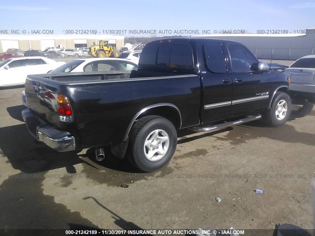 5TBRN34163S412186 - 2003 TOYOTA TUNDRA ACCESS CAB SR5 BLACK photo 4