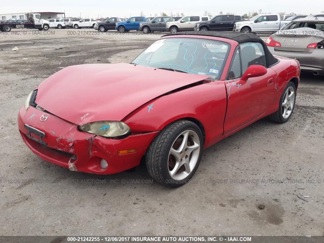 JM1NB353730309263 - 2003 MAZDA MX-5 MIATA LS RED photo 2