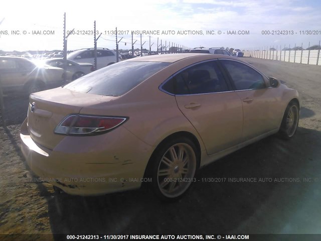 1YVHP81AX95M44131 - 2009 MAZDA 6 I YELLOW photo 4