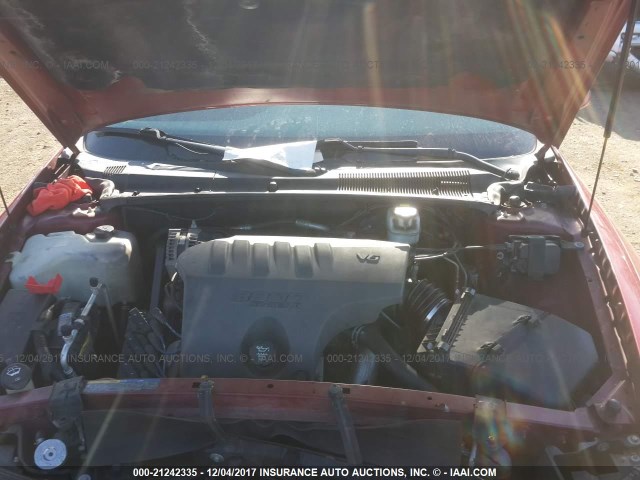 1G2HX52K14U222267 - 2004 PONTIAC BONNEVILLE SE RED photo 10