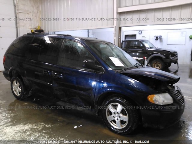 2D4GP44L65R169445 - 2005 DODGE GRAND CARAVAN SXT BLUE photo 1