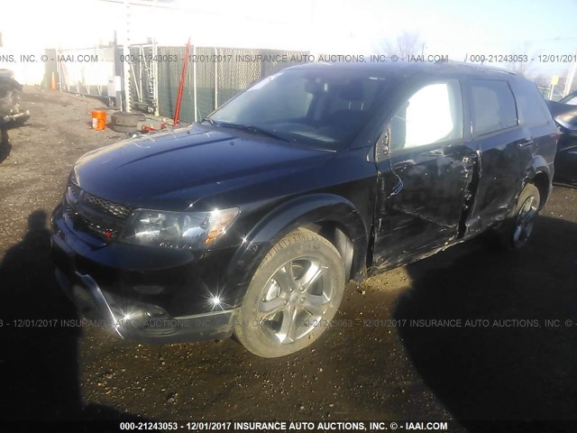 3C4PDDGG3HT691892 - 2017 DODGE JOURNEY CROSSROAD BLACK photo 2