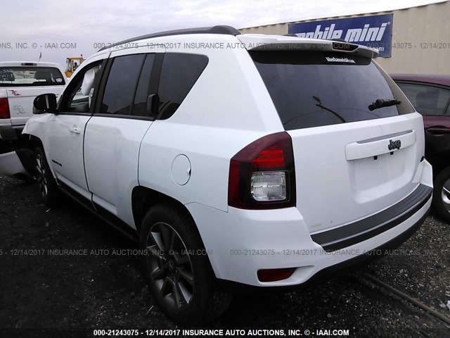 1C4NJCBA4GD711259 - 2016 JEEP COMPASS SPORT WHITE photo 3