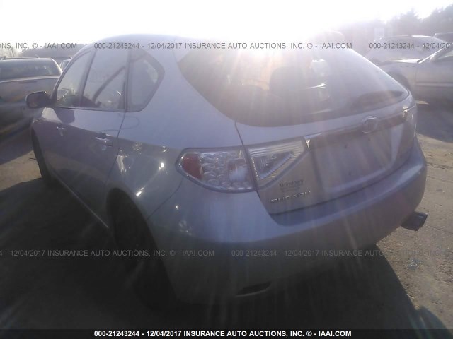 JF1GH61688H821136 - 2008 SUBARU IMPREZA 2.5I SILVER photo 3