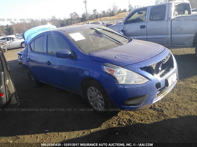 3N1CN7AP2HL855268 - 2017 NISSAN VERSA S/S PLUS/SV/SL BLUE photo 1