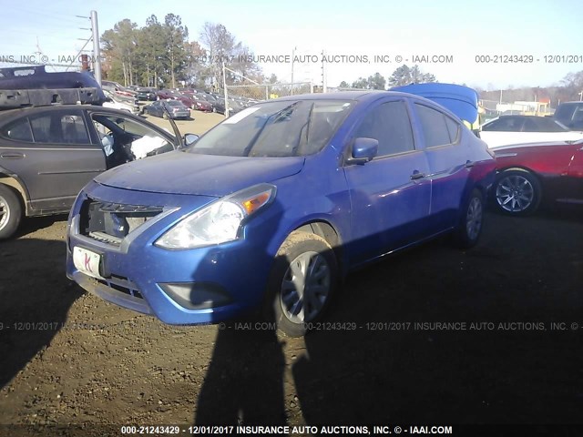 3N1CN7AP2HL855268 - 2017 NISSAN VERSA S/S PLUS/SV/SL BLUE photo 2