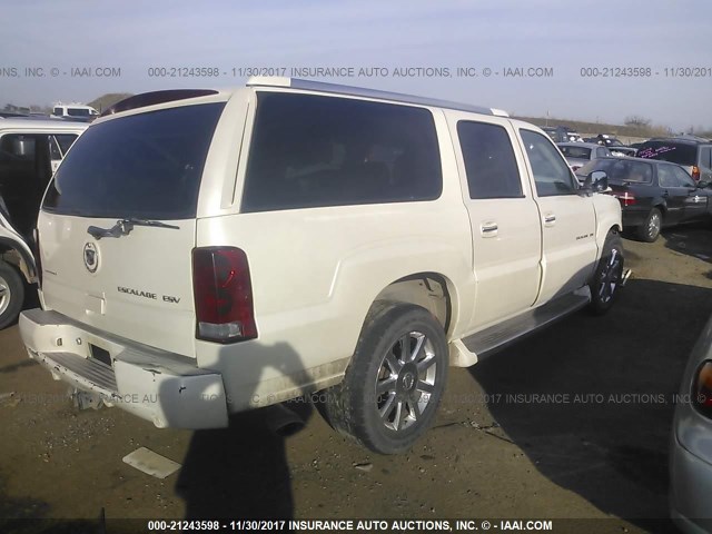 3GYFK66N04G292125 - 2004 CADILLAC ESCALADE ESV CREAM photo 4