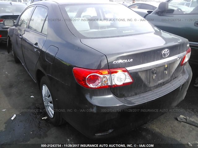 2T1BU4EE2BC647310 - 2011 TOYOTA COROLLA S/LE BLACK photo 3