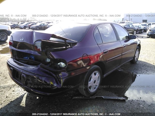 1G1ND52J516273858 - 2001 CHEVROLET MALIBU BURGUNDY photo 4