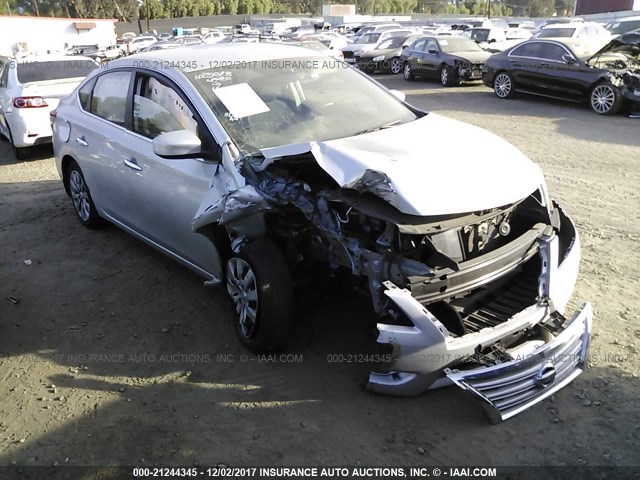 3N1AB7AP4EL674314 - 2014 NISSAN SENTRA S/SV/SR/SL SILVER photo 1