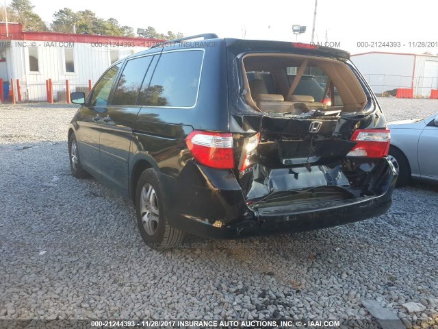 5FNRL38727B050802 - 2007 HONDA ODYSSEY EXL შავი ფოტო 3