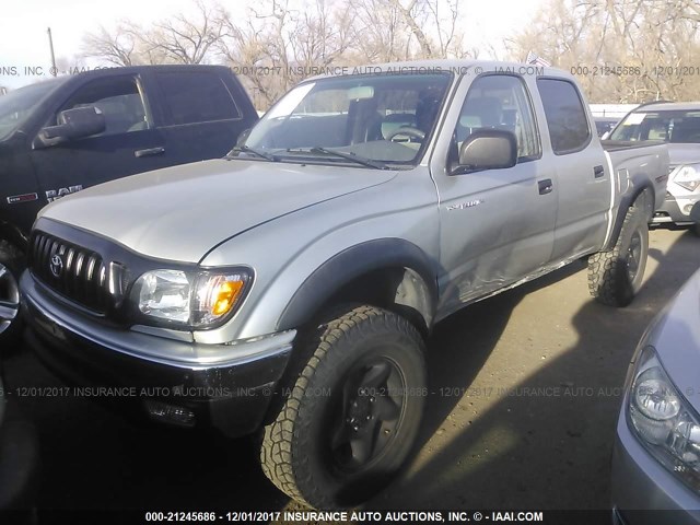5TEHN72N53Z217344 - 2003 TOYOTA TACOMA DOUBLE CAB 银色 照片 2