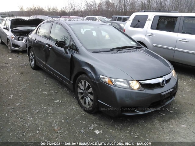 2HGFA16929H314312 - 2009 HONDA CIVIC EXL 灰色 照片 1