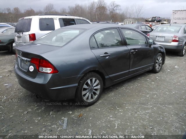 2HGFA16929H314312 - 2009 HONDA CIVIC EXL 灰色 照片 4