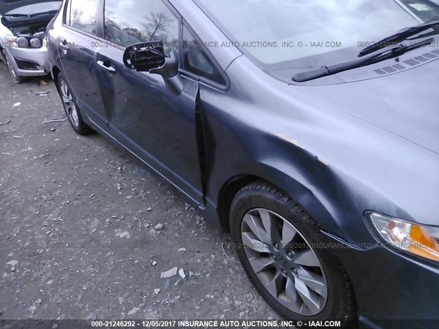 2HGFA16929H314312 - 2009 HONDA CIVIC EXL 灰色 照片 6