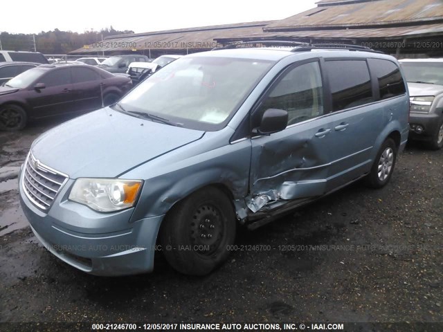 2A4RR4DE6AR166101 - 2010 CHRYSLER TOWN & COUNTRY LX BLUE photo 2