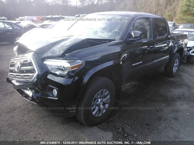 3TMCZ5AN7HM079301 - 2017 TOYOTA TACOMA DBL CAB/SR/TRDSPT/OR/PRO Қара фото 2