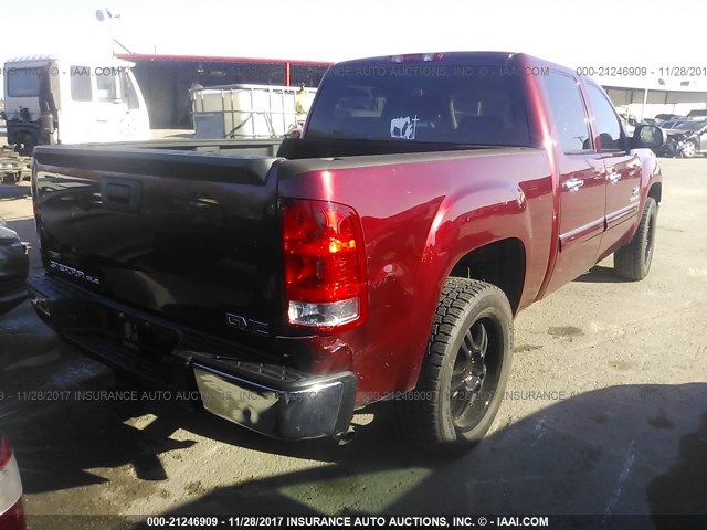 3GTEC23059G264182 - 2009 GMC SIERRA C1500 SLE BURGUNDY photo 4