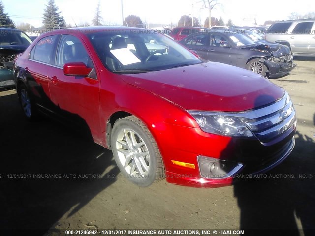 3FAHP0JA1CR168925 - 2012 FORD FUSION SEL RED photo 1