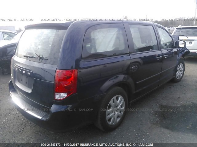 2C4RDGBG4GR118180 - 2016 DODGE GRAND CARAVAN SE BLUE photo 4