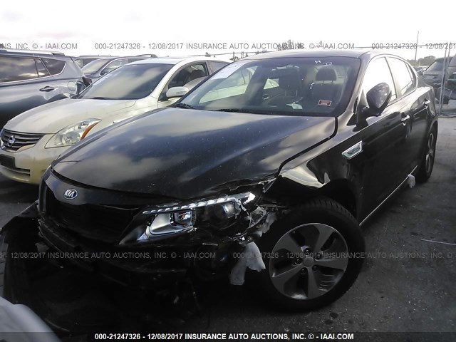 KNAGM4AD8E5064922 - 2014 KIA OPTIMA HYBRID BLACK photo 6