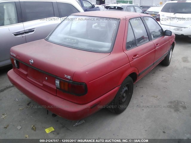 1N4EB31P2RC752930 - 1994 NISSAN SENTRA E/XE/GXE/LE RED photo 4