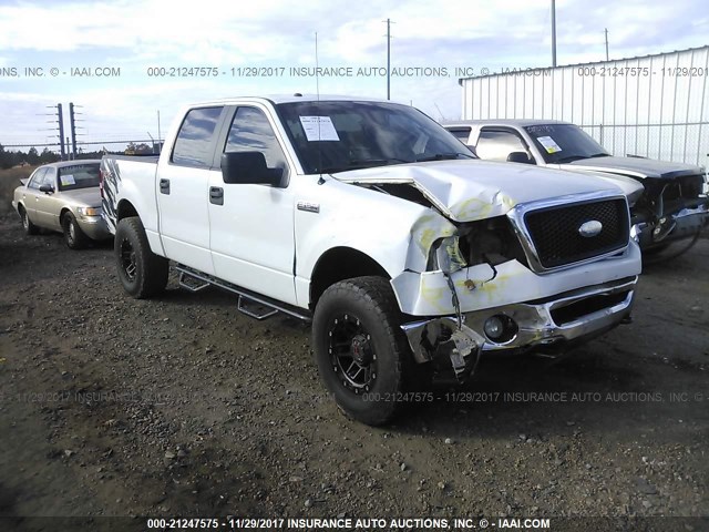 1FTRW14W17KC67009 - 2007 FORD F150 SUPERCREW WHITE photo 1