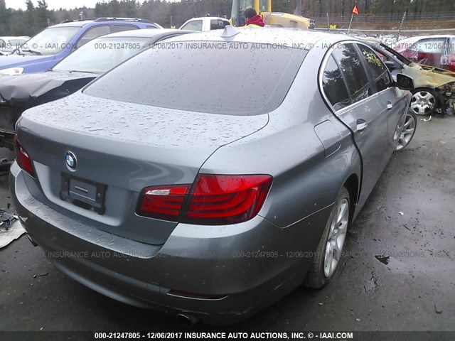 WBAFU7C5XBC876815 - 2011 BMW 535 XI GRAY photo 4