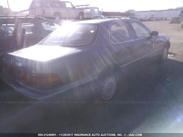 JT8UF11E1M0050698 - 1991 LEXUS LS 400 GRAY photo 4