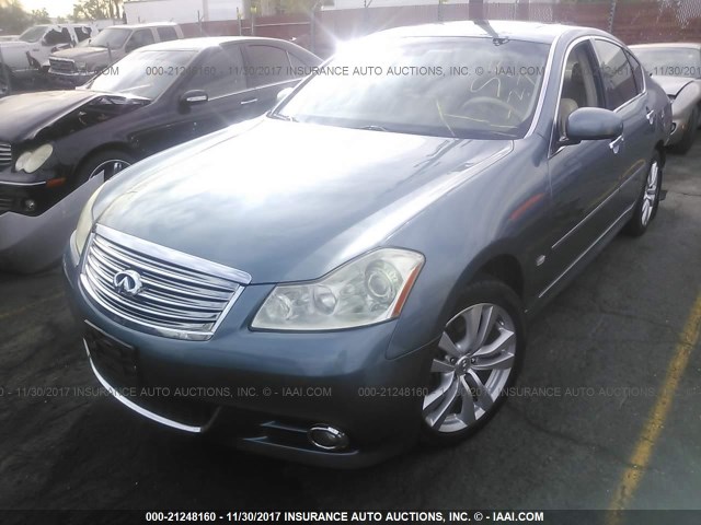 JNKAY01F18M650314 - 2008 INFINITI M35 SPORT BLUE photo 2