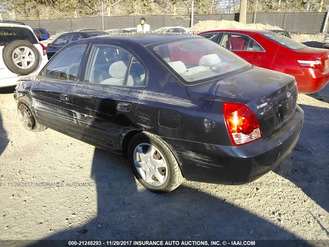 KMHDN46D54U922777 - 2004 HYUNDAI ELANTRA GLS/GT Dark Blue photo 3