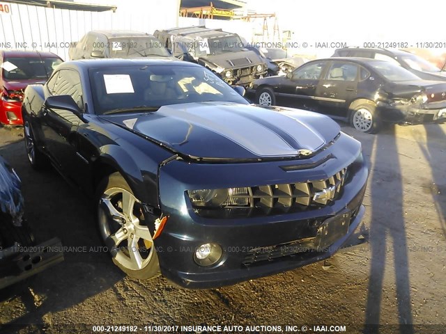 2G1FT1EW6A9222904 - 2010 CHEVROLET CAMARO SS BLUE photo 1