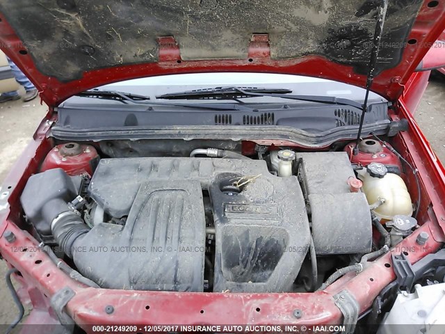 1G1AD5F53A7121924 - 2010 CHEVROLET COBALT 1LT RED photo 10