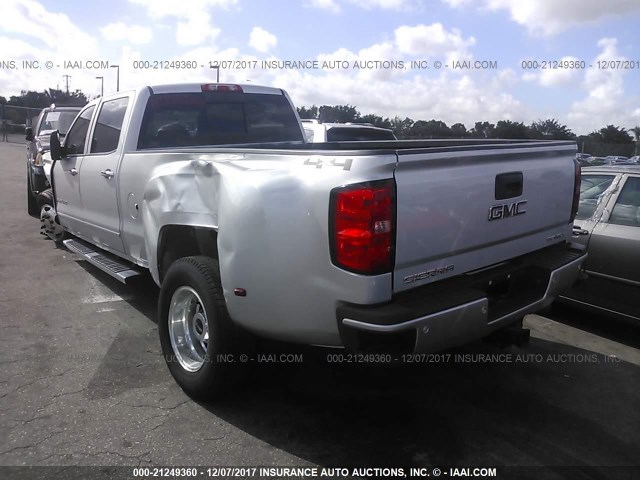 1GT424E8XFF156537 - 2015 GMC SIERRA K3500 DENALI SILVER photo 3