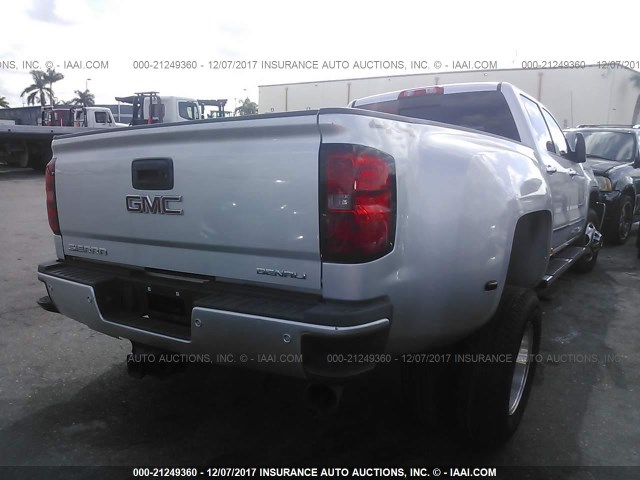 1GT424E8XFF156537 - 2015 GMC SIERRA K3500 DENALI SILVER photo 4