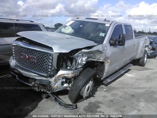 1GT424E8XFF156537 - 2015 GMC SIERRA K3500 DENALI SILVER photo 6