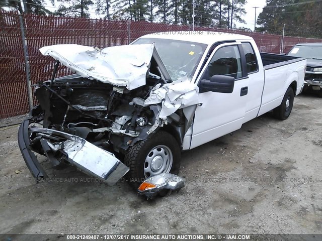 1FTFX1CF6EKG24828 - 2014 FORD F150 SUPER CAB WHITE photo 2