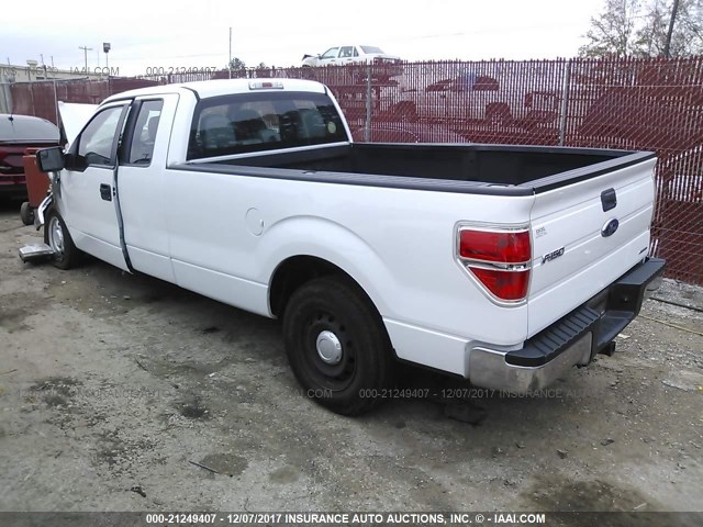 1FTFX1CF6EKG24828 - 2014 FORD F150 SUPER CAB WHITE photo 3