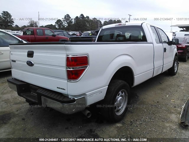 1FTFX1CF6EKG24828 - 2014 FORD F150 SUPER CAB WHITE photo 4