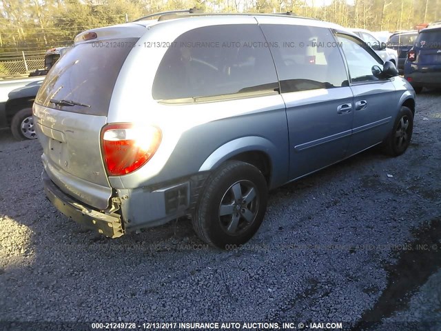 2D4GP44L65R164665 - 2005 DODGE GRAND CARAVAN SXT Light Blue photo 4